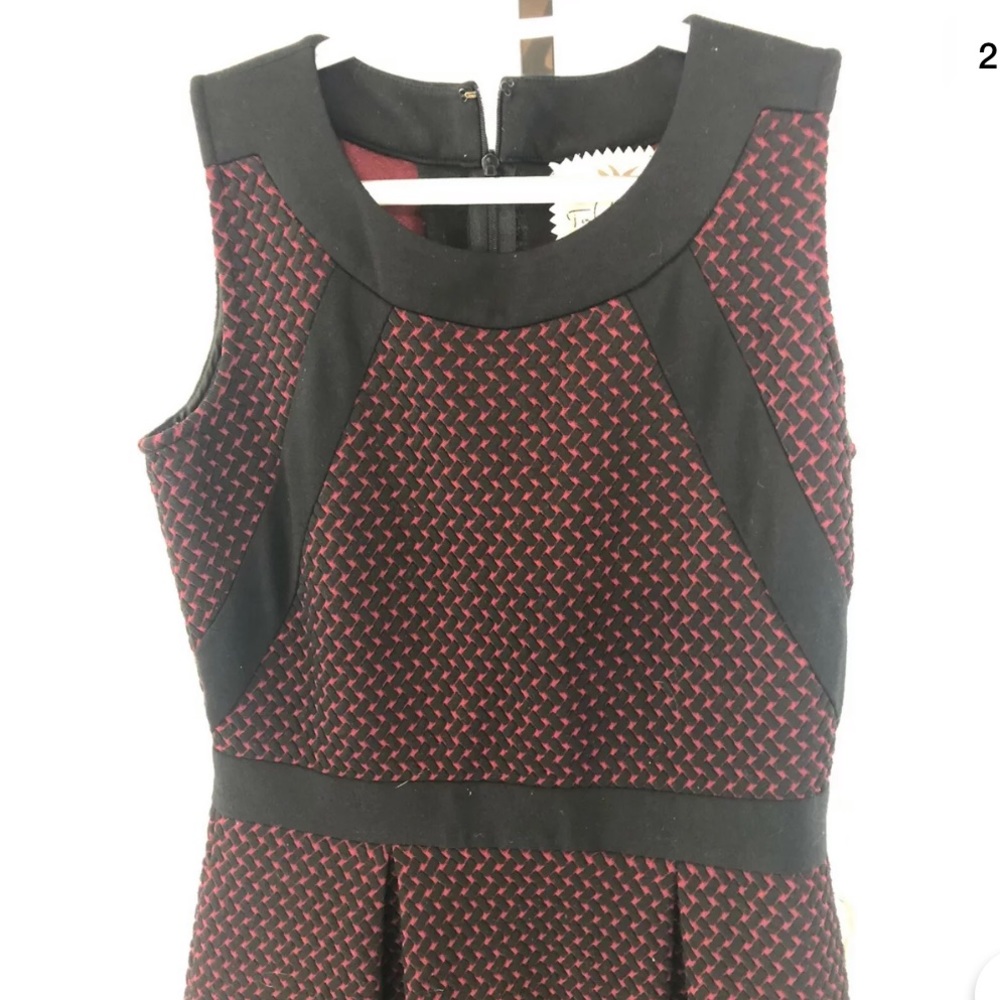 Anthropologie Tabitha Tweed Dress Black/Maroon